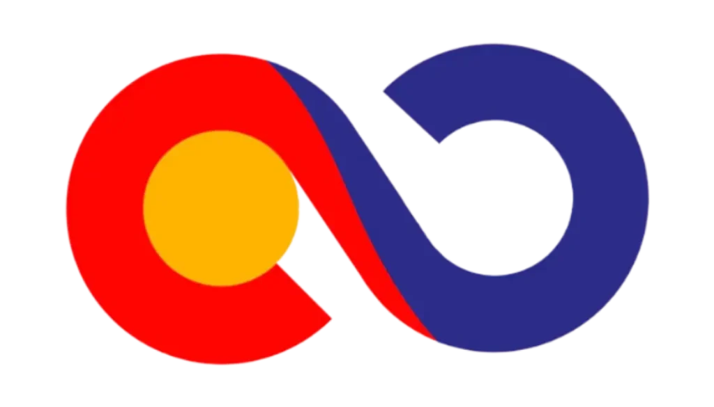 Colorado Neurodiversity Chamber of Commerce logo with imagery similar to the Colorado State flag in red, yellow and blue